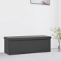 vidaXL Faltbare Sitzbank mit Stauraum Grau PVC vidaXL Faltbare Sitzbank mit Stauraum Grau PVC