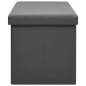 vidaXL Faltbare Sitzbank mit Stauraum Grau PVC vidaXL Faltbare Sitzbank mit Stauraum Grau PVC