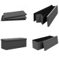 vidaXL Faltbare Sitzbank mit Stauraum Grau PVC vidaXL Faltbare Sitzbank mit Stauraum Grau PVC
