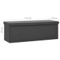 vidaXL Faltbare Sitzbank mit Stauraum Grau PVC vidaXL Faltbare Sitzbank mit Stauraum Grau PVC