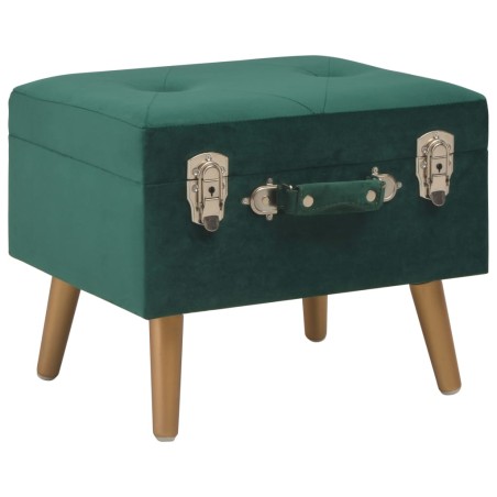 vidaXL Hocker mit Stauraum 40 cm Grün Samt
