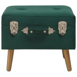 vidaXL Hocker mit Stauraum 40 cm Grün Samt