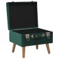vidaXL Hocker mit Stauraum 40 cm Grün Samt vidaXL Hocker mit Stauraum 40 cm Grün Samt