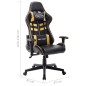 vidaXL Gaming-Stuhl Schwarz und Golden Kunstleder vidaXL Gaming-Stuhl Schwarz und Golden Kunstleder