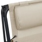 vidaXL Klappbarer Liegestuhl Textilene Creme vidaXL Klappbarer Liegestuhl Textilene Creme