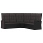 4-tlg. Garten-Lounge-Set mit Kissen Schwarz Poly Rattan 4-tlg. Garten-Lounge-Set mit Kissen Schwarz Poly Rattan