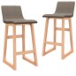 vidaXL Barhocker 2 Stk. Taupe Stoff