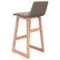 vidaXL Barhocker 2 Stk. Taupe Stoff