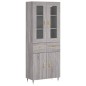 vidaXL Highboard Grau Sonoma 69,5x34x180 cm Holzwerkstoff vidaXL Highboard Grau Sonoma 69,5x34x180 cm Holzwerkstoff