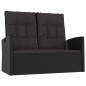 4-tlg. Garten-Lounge-Set mit Kissen Schwarz Poly Rattan 4-tlg. Garten-Lounge-Set mit Kissen Schwarz Poly Rattan