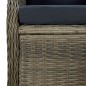 vidaXL Verstellbarer Gartensessel mit Auflagen Poly Rattan Braun vidaXL Verstellbarer Gartensessel mit Auflagen Poly Rattan Braun