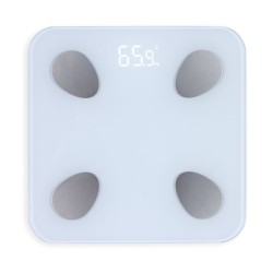 Livoo Intelligente Körperanalysewaage mit Bluetooth 28x28x2,4 cm Weiß