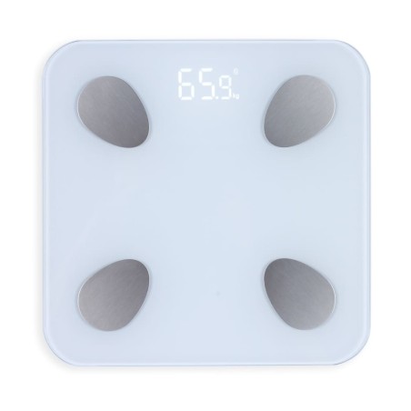 Livoo Intelligente Körperanalysewaage mit Bluetooth 28x28x2,4 cm Weiß