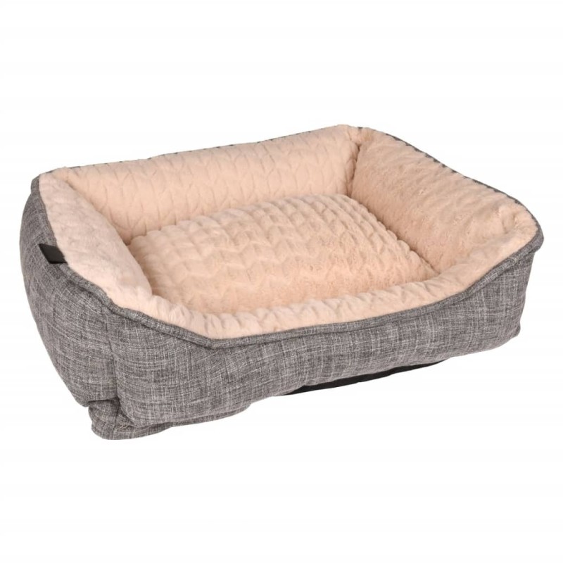 FLAMINGO Hundekorb Zupo Rechteckig 50x40x16 cm Grau FLAMINGO Hundekorb Zupo Rechteckig 50x40x16 cm Grau