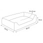 FLAMINGO Hundekorb Zupo Rechteckig 50x40x16 cm Grau FLAMINGO Hundekorb Zupo Rechteckig 50x40x16 cm Grau