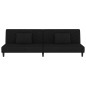 vidaXL Schlafsofa 2-Sitzer mit 2 Kissen Schwarz Samt vidaXL Schlafsofa 2-Sitzer mit 2 Kissen Schwarz Samt