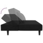 vidaXL Schlafsofa 2-Sitzer mit 2 Kissen Schwarz Samt vidaXL Schlafsofa 2-Sitzer mit 2 Kissen Schwarz Samt