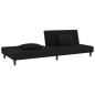 vidaXL Schlafsofa 2-Sitzer mit 2 Kissen Schwarz Samt vidaXL Schlafsofa 2-Sitzer mit 2 Kissen Schwarz Samt