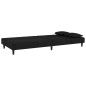 vidaXL Schlafsofa 2-Sitzer mit 2 Kissen Schwarz Samt vidaXL Schlafsofa 2-Sitzer mit 2 Kissen Schwarz Samt