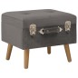 vidaXL Hocker mit Stauraum 40 cm Grau Samt vidaXL Hocker mit Stauraum 40 cm Grau Samt