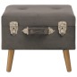 vidaXL Hocker mit Stauraum 40 cm Grau Samt vidaXL Hocker mit Stauraum 40 cm Grau Samt