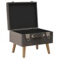 vidaXL Hocker mit Stauraum 40 cm Grau Samt vidaXL Hocker mit Stauraum 40 cm Grau Samt