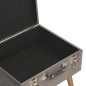 vidaXL Hocker mit Stauraum 40 cm Grau Samt vidaXL Hocker mit Stauraum 40 cm Grau Samt