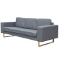 vidaXL 3-Sitzer Sofa Stoff Hellgrau vidaXL 3-Sitzer Sofa Stoff Hellgrau