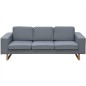 vidaXL 3-Sitzer Sofa Stoff Hellgrau vidaXL 3-Sitzer Sofa Stoff Hellgrau