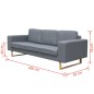 vidaXL 3-Sitzer Sofa Stoff Hellgrau vidaXL 3-Sitzer Sofa Stoff Hellgrau