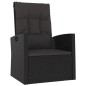 3-tlg. Garten-Lounge-Set mit Kissen Schwarz Poly Rattan 3-tlg. Garten-Lounge-Set mit Kissen Schwarz Poly Rattan