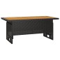 3-tlg. Garten-Lounge-Set mit Kissen Schwarz Poly Rattan 3-tlg. Garten-Lounge-Set mit Kissen Schwarz Poly Rattan