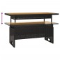 3-tlg. Garten-Lounge-Set mit Kissen Schwarz Poly Rattan 3-tlg. Garten-Lounge-Set mit Kissen Schwarz Poly Rattan
