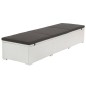 vidaXL Sonnenliege mit Auflage Poly Rattan Weiß vidaXL Sonnenliege mit Auflage Poly Rattan Weiß