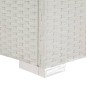 vidaXL Sonnenliege mit Auflage Poly Rattan Weiß vidaXL Sonnenliege mit Auflage Poly Rattan Weiß