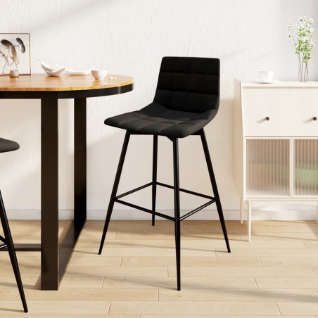 vidaXL Barhocker Schwarz Samt