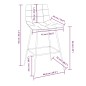 vidaXL Barhocker Schwarz Samt vidaXL Barhocker Schwarz Samt