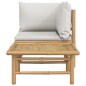 vidaXL 2-tlg. Garten-Lounge-Set Hellgraue Kissen Bambus vidaXL 2-tlg. Garten-Lounge-Set Hellgraue Kissen Bambus
