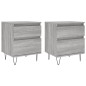 vidaXL Nachttische 2 Stk. Grau Sonoma 40x35x50 cm Holzwerkstoff