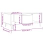 vidaXL Couchtisch Räuchereiche 90x50x36,5 cm Holzwerkstoff vidaXL Couchtisch Räuchereiche 90x50x36,5 cm Holzwerkstoff