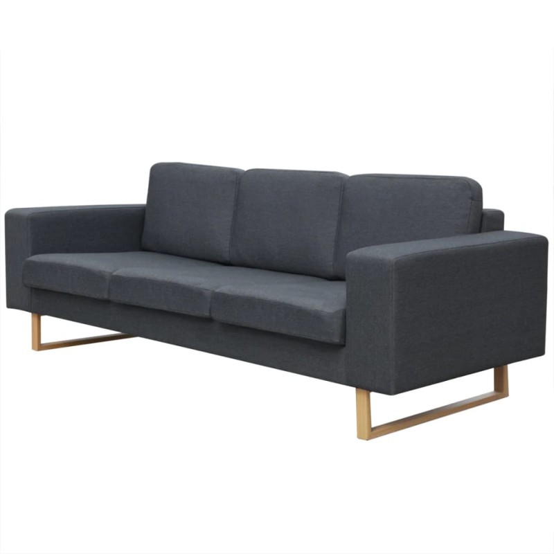 vidaXL 3-Sitzer Sofa Stoff Dunkelgrau vidaXL 3-Sitzer Sofa Stoff Dunkelgrau