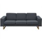 vidaXL 3-Sitzer Sofa Stoff Dunkelgrau vidaXL 3-Sitzer Sofa Stoff Dunkelgrau