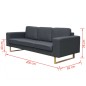 vidaXL 3-Sitzer Sofa Stoff Dunkelgrau vidaXL 3-Sitzer Sofa Stoff Dunkelgrau