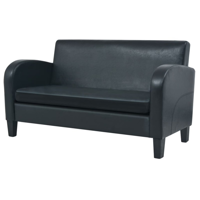 vidaXL 2-Sitzer-Sofa Kunstleder Schwarz vidaXL 2-Sitzer-Sofa Kunstleder Schwarz