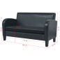 vidaXL 2-Sitzer-Sofa Kunstleder Schwarz vidaXL 2-Sitzer-Sofa Kunstleder Schwarz