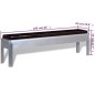 vidaXL Sitzbank im Retro-Industrie-Design Echtleder 160 x 32 x 45 cm vidaXL Sitzbank im Retro-Industrie-Design Echtleder 160 x 32 x 45 cm