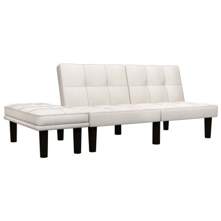 vidaXL 2-Sitzer-Sofa Creme Stoff