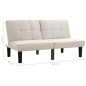 vidaXL 2-Sitzer-Sofa Creme Stoff vidaXL 2-Sitzer-Sofa Creme Stoff