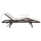 vidaXL Sonnenliege mit Auflage Poly Rattan Braun vidaXL Sonnenliege mit Auflage Poly Rattan Braun