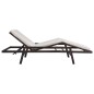vidaXL Sonnenliege mit Auflage Poly Rattan Braun vidaXL Sonnenliege mit Auflage Poly Rattan Braun